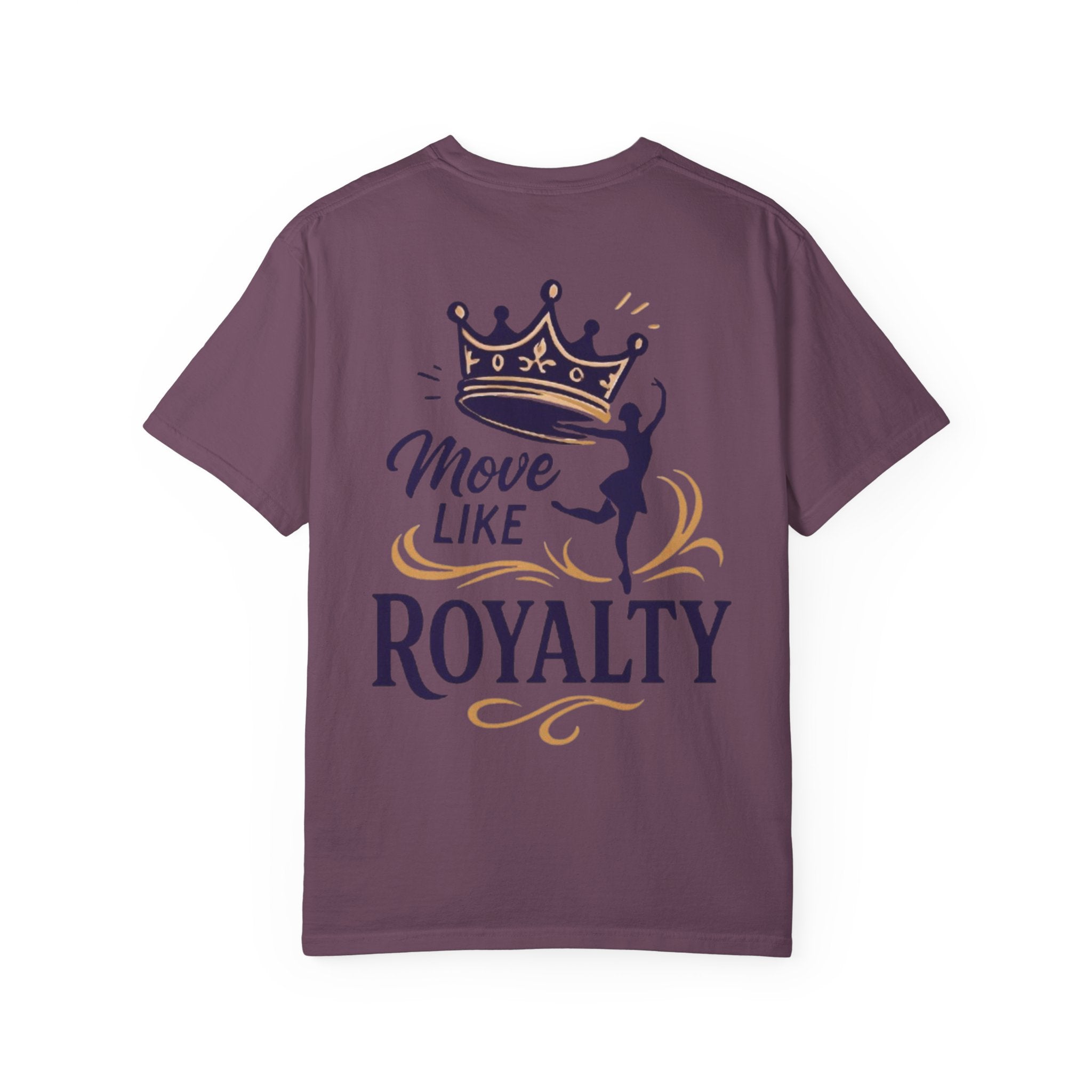 Move Like Royalty T-Shirt — Crown Rose Logo Dance Tee