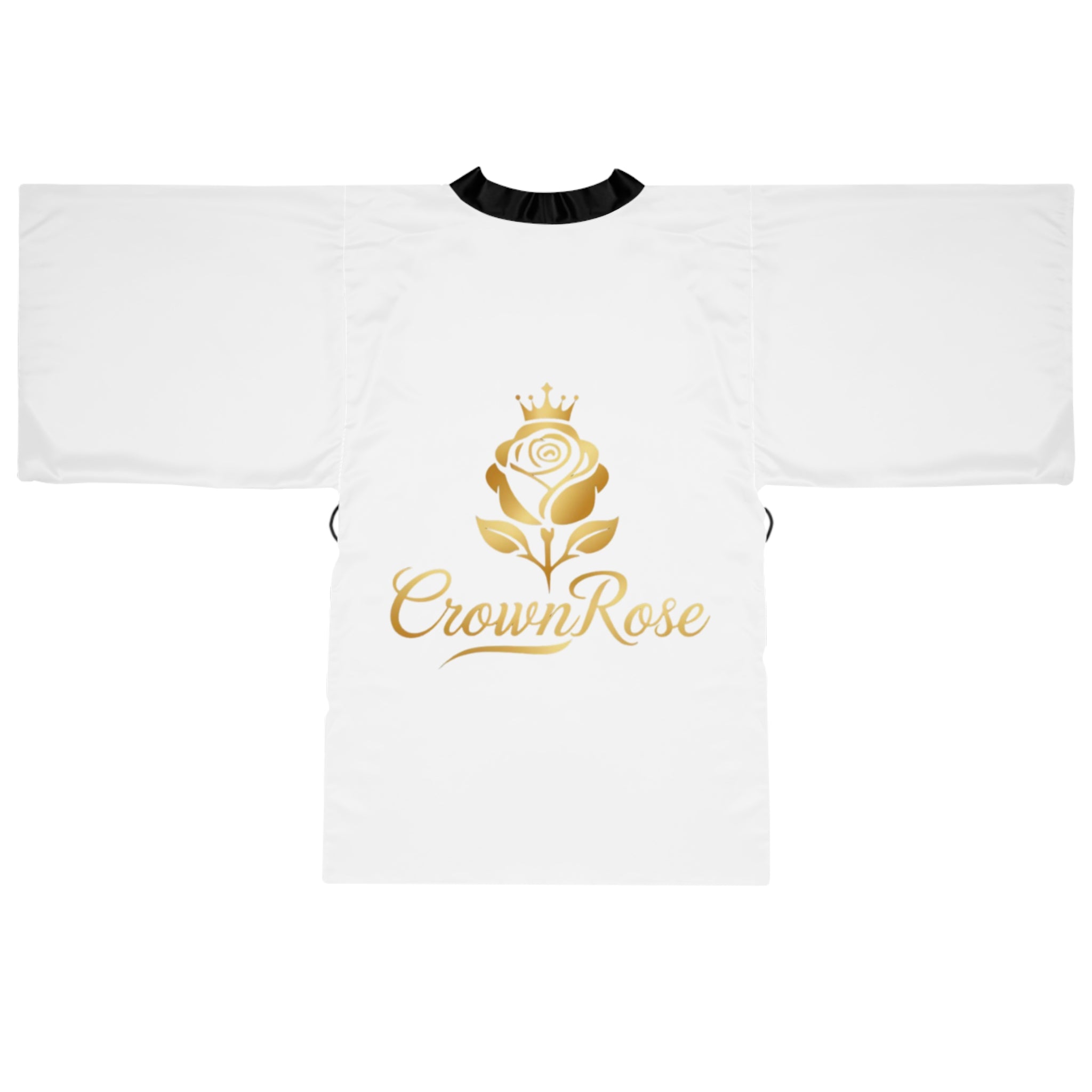 Move Like Royalty Long Sleeve Kimono Robe — CrownRose Gold Lion Design