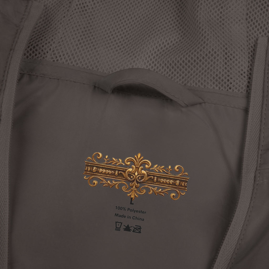 Windbreaker Jacket — "Move Like Royalty" Lion Graphic Lightweight Hooded Windbreaker