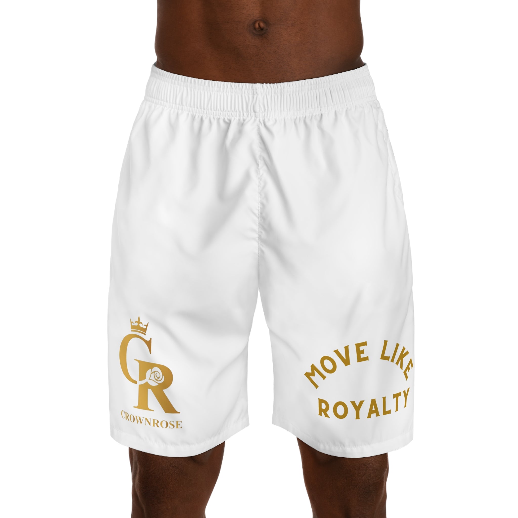 Men's Athletic Shorts — "Move Like Royalty" CrownRose Logo
