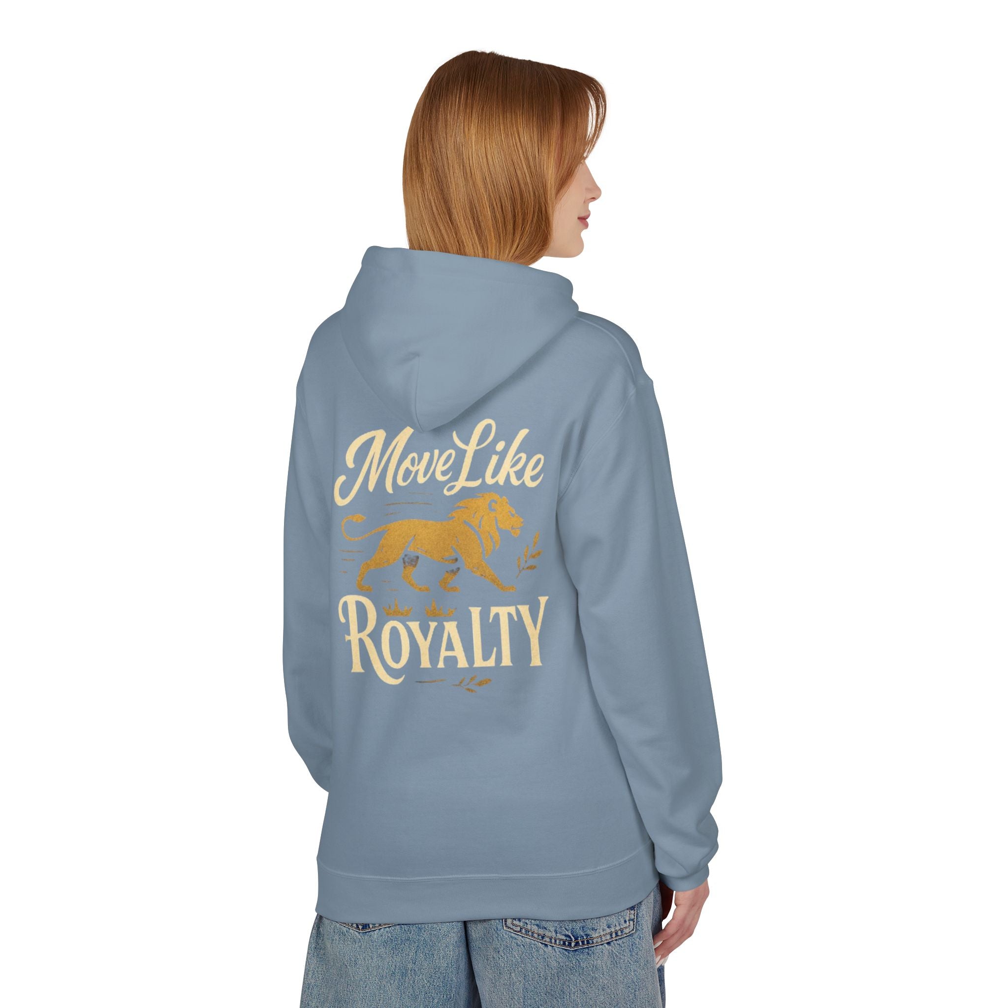Move Like Royalty Hoodie — CrownRose Lion Graphic Pullover