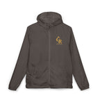 Windbreaker Jacket — "Move Like Royalty" Lion Graphic Lightweight Hooded Windbreaker