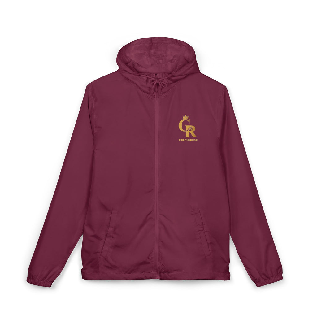 Windbreaker Jacket — "Move Like Royalty" Lion Graphic Lightweight Hooded Windbreaker