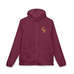 Windbreaker Jacket — "Move Like Royalty" Lion Graphic Lightweight Hooded Windbreaker