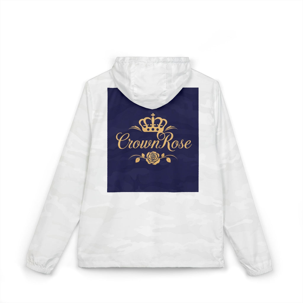 Windbreaker Jacket — "Move Like Royalty" Lion Graphic Lightweight Hooded Windbreaker