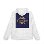 Windbreaker Jacket — "Move Like Royalty" Lion Graphic Lightweight Hooded Windbreaker