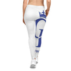 Crown Royalty Women's Leggings — Blue CR Logo Casual Stretch Leggings