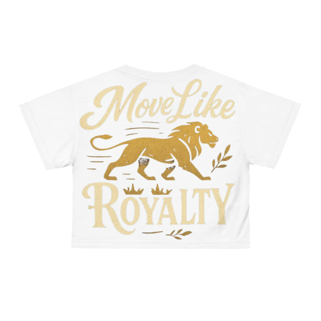 Move Like Royalty Crop Tee — Lion Graphic Cropped Top