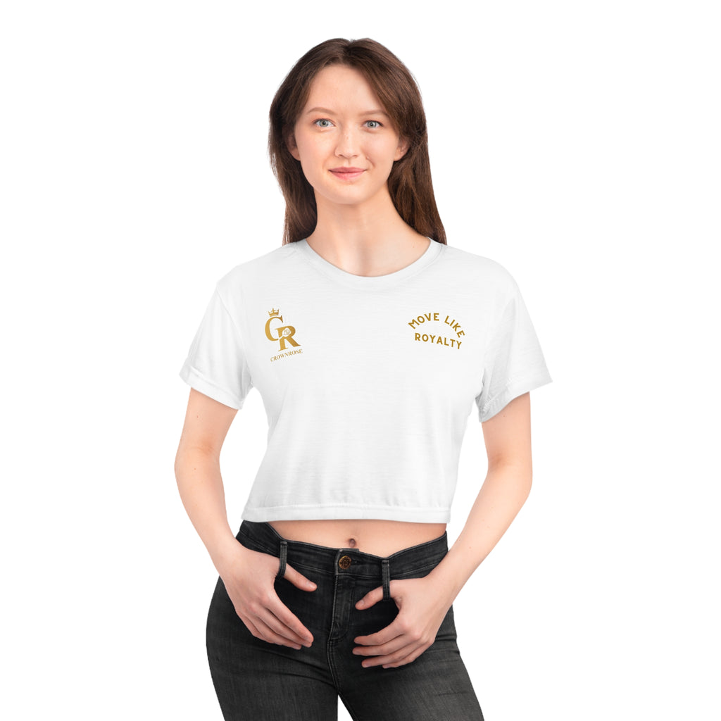 Move Like Royalty Crop Tee — Lion Graphic Cropped Top