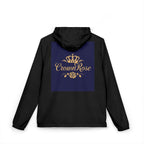 Windbreaker Jacket — "Move Like Royalty" Lion Graphic Lightweight Hooded Windbreaker