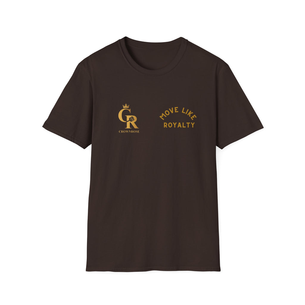 Move Like Royalty T-Shirt — Gold Crown Logo Casual Tee