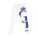 Crown Royalty Women's Leggings — Blue CR Logo Casual Stretch Leggings