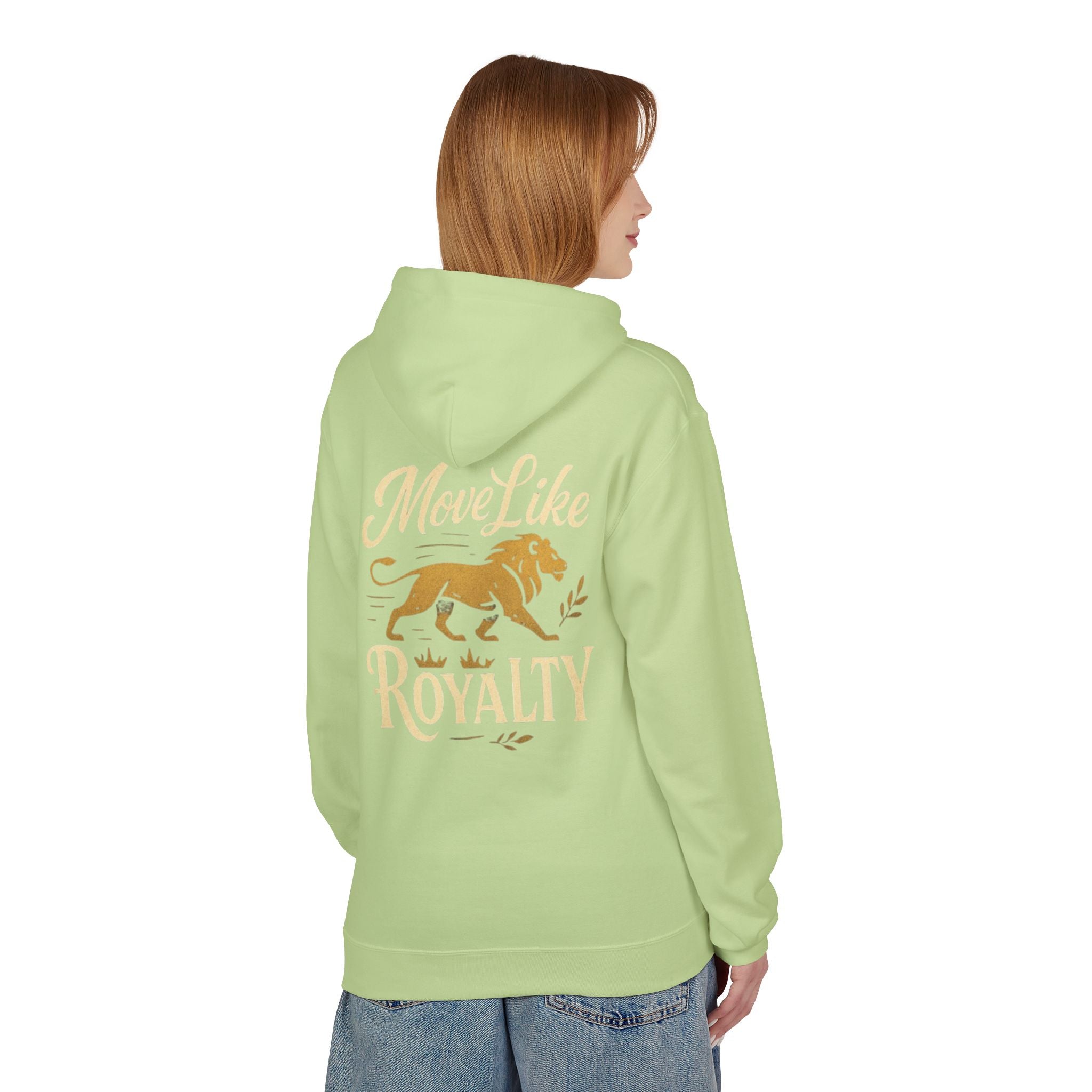 Move Like Royalty Hoodie — CrownRose Lion Graphic Pullover
