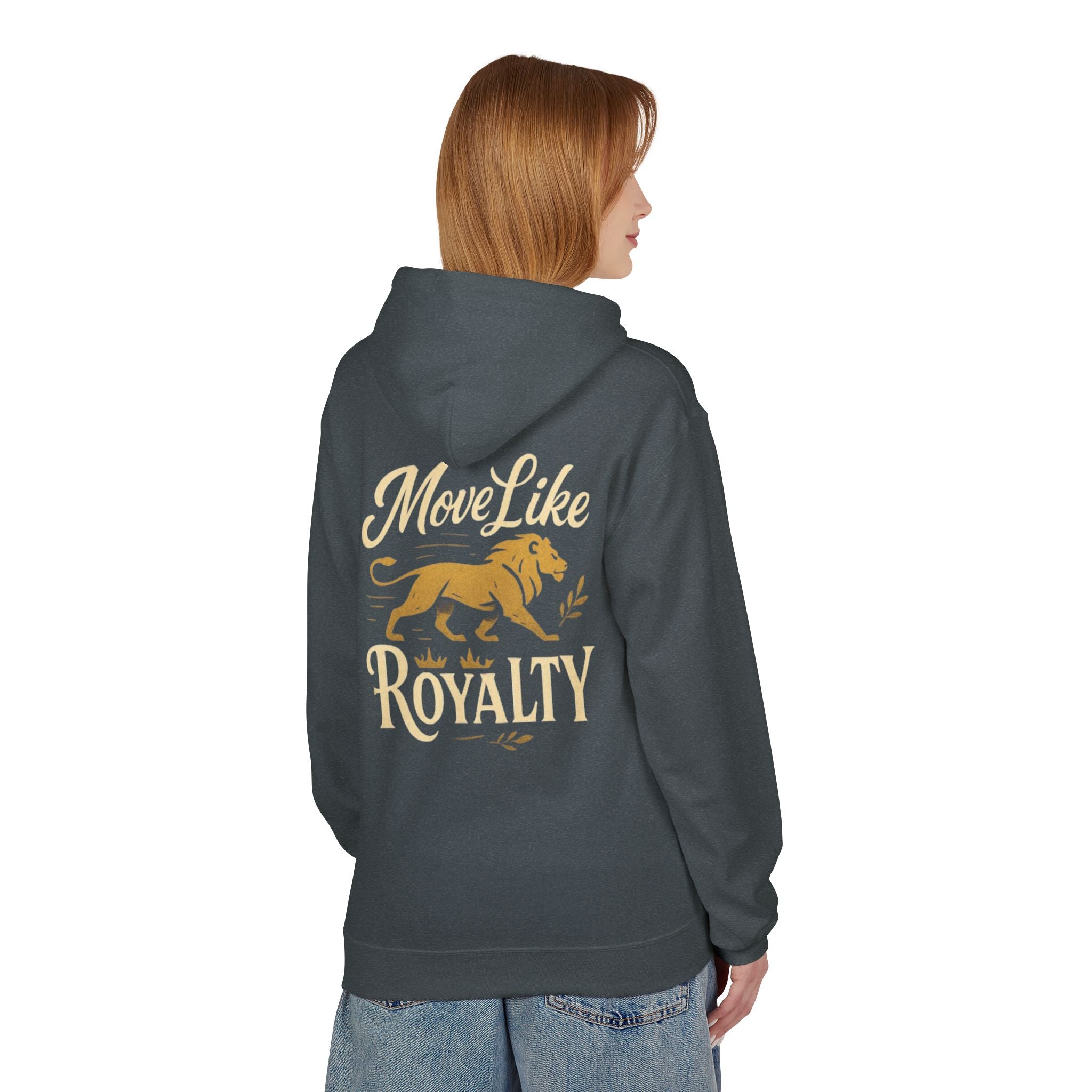 Move Like Royalty Hoodie — CrownRose Lion Graphic Pullover