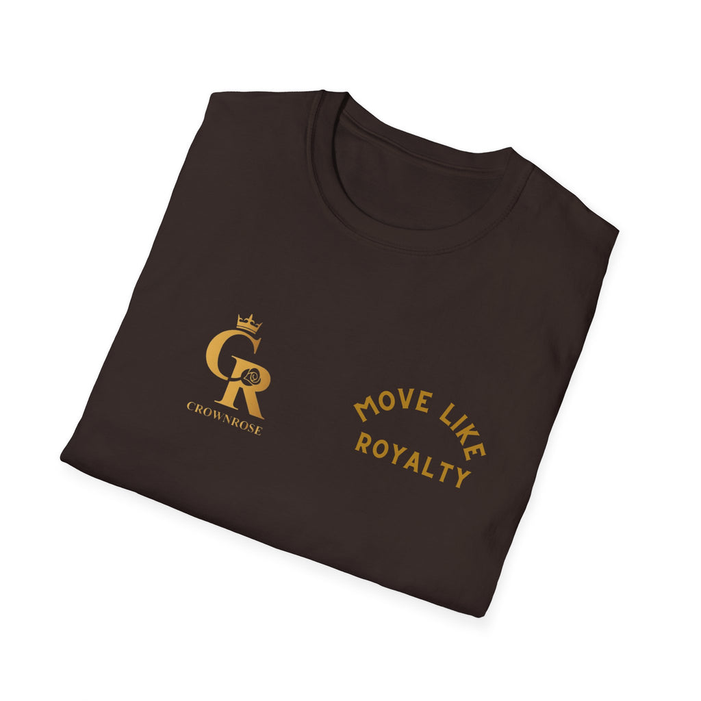 Move Like Royalty T-Shirt — Gold Crown Logo Casual Tee