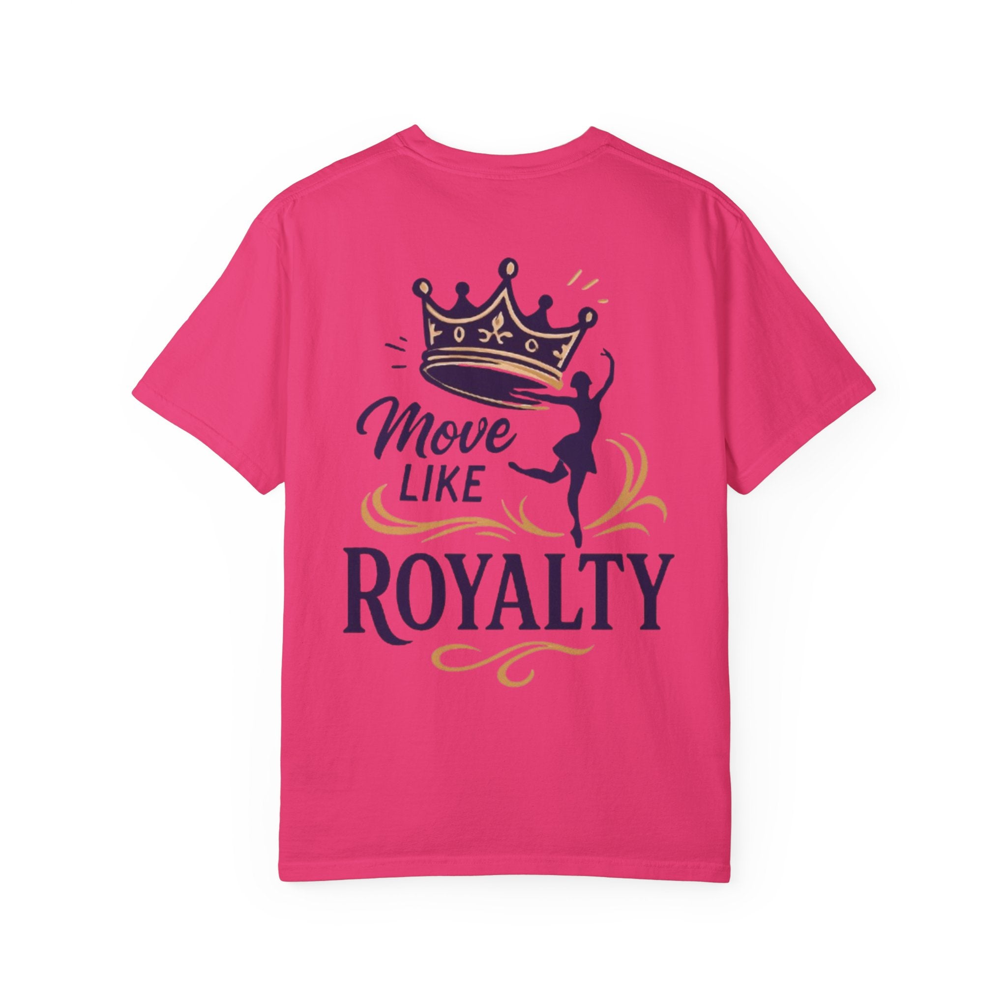 Move Like Royalty T-Shirt — Crown Rose Logo Dance Tee