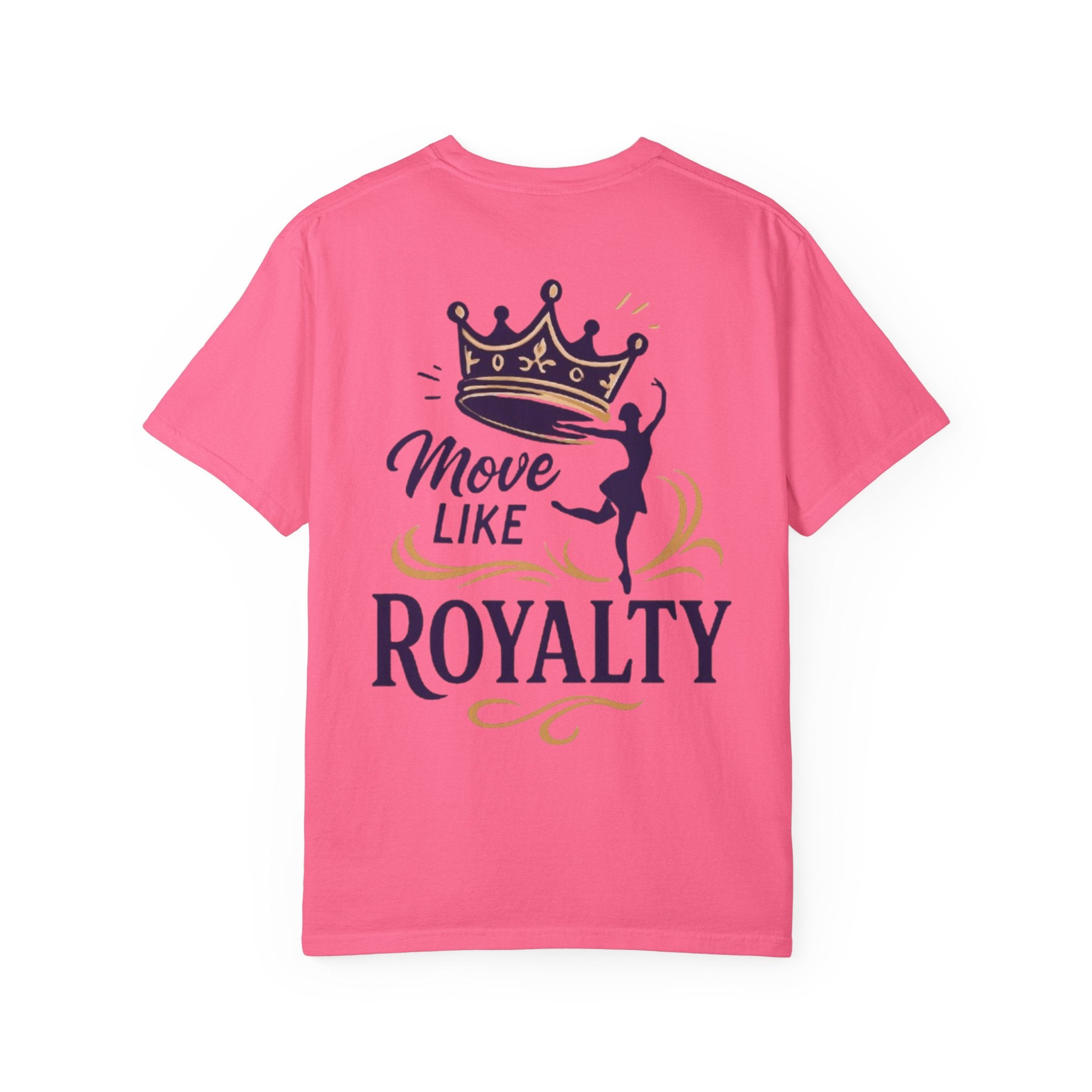 Move Like Royalty T-Shirt — Crown Rose Logo Dance Tee