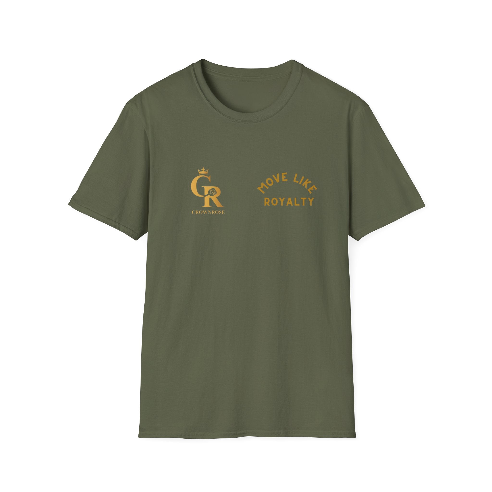 Move Like Royalty T-Shirt — Gold Crown Logo Casual Tee