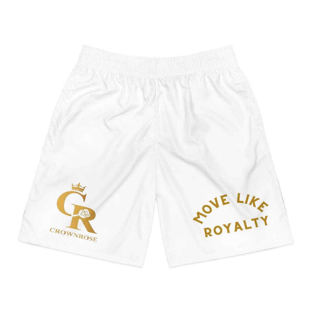 Men's Athletic Shorts — "Move Like Royalty" CrownRose Logo