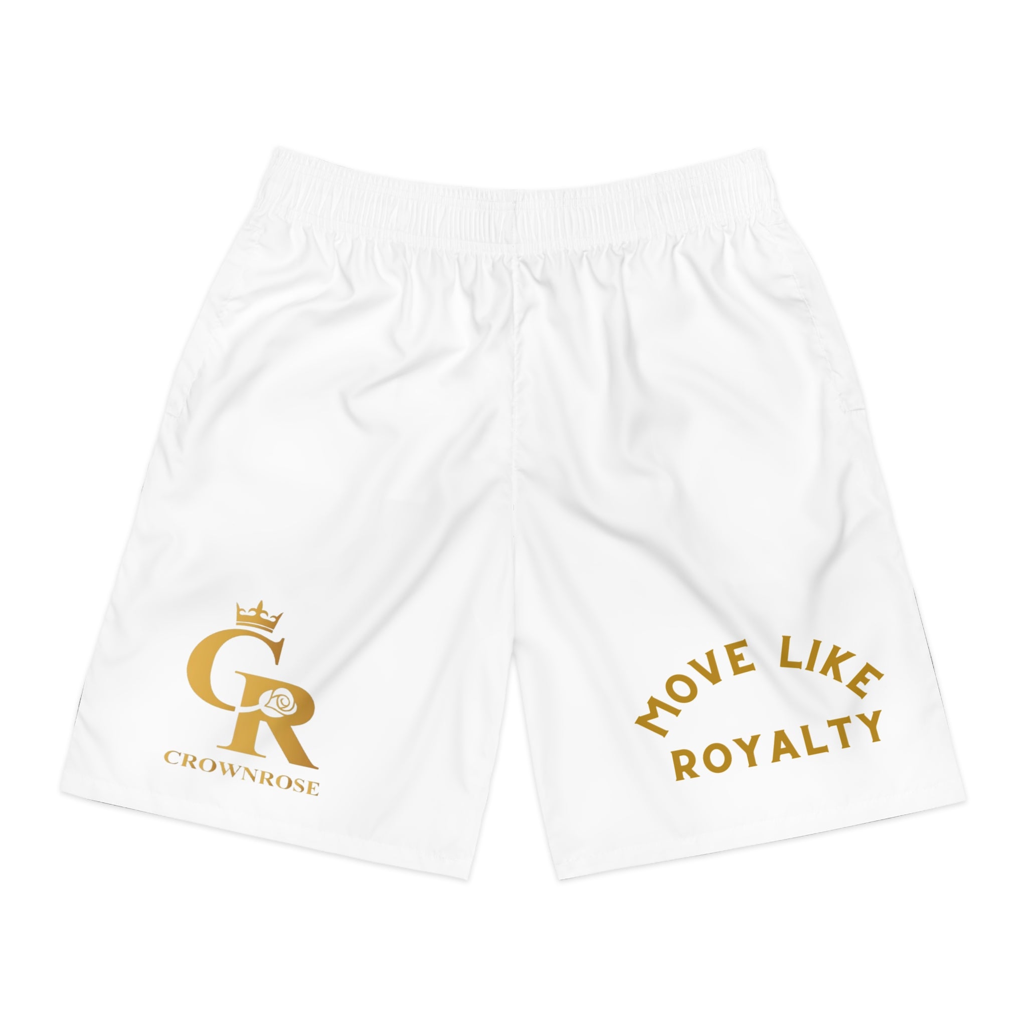 Men's Athletic Shorts — "Move Like Royalty" CrownRose Logo