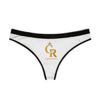CrownRose Gold Logo Women's Thong — Minimal Luxury Lingerie