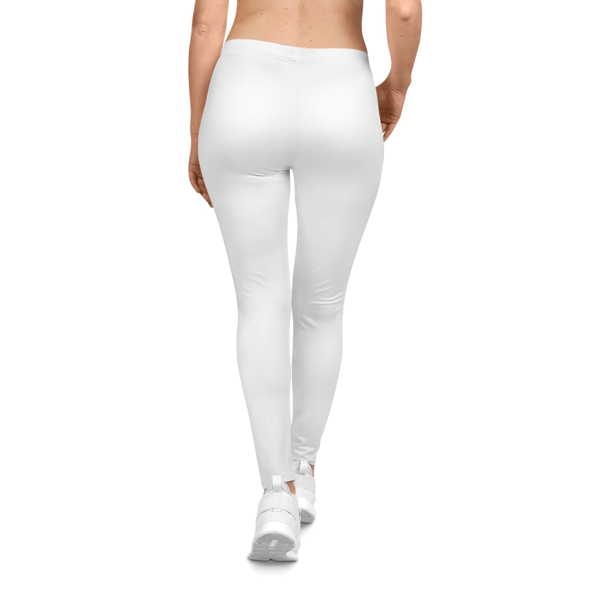 Move Like Royalty Leggings — "Crown & Royal" White Women's Leggings