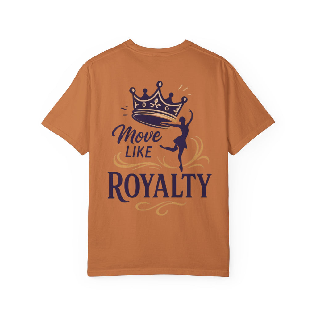 Move Like Royalty T-Shirt — Crown Rose Logo Dance Tee