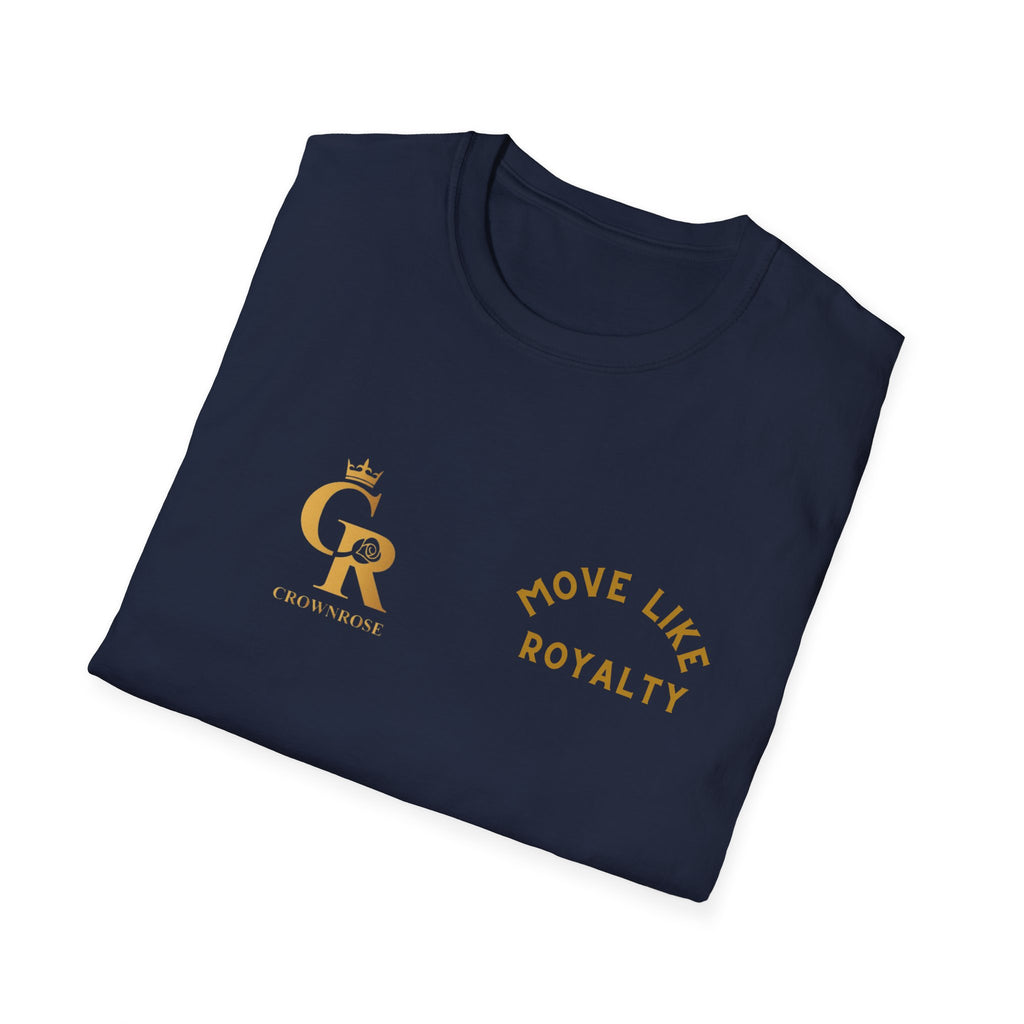 Move Like Royalty T-Shirt — Gold Crown Logo Casual Tee