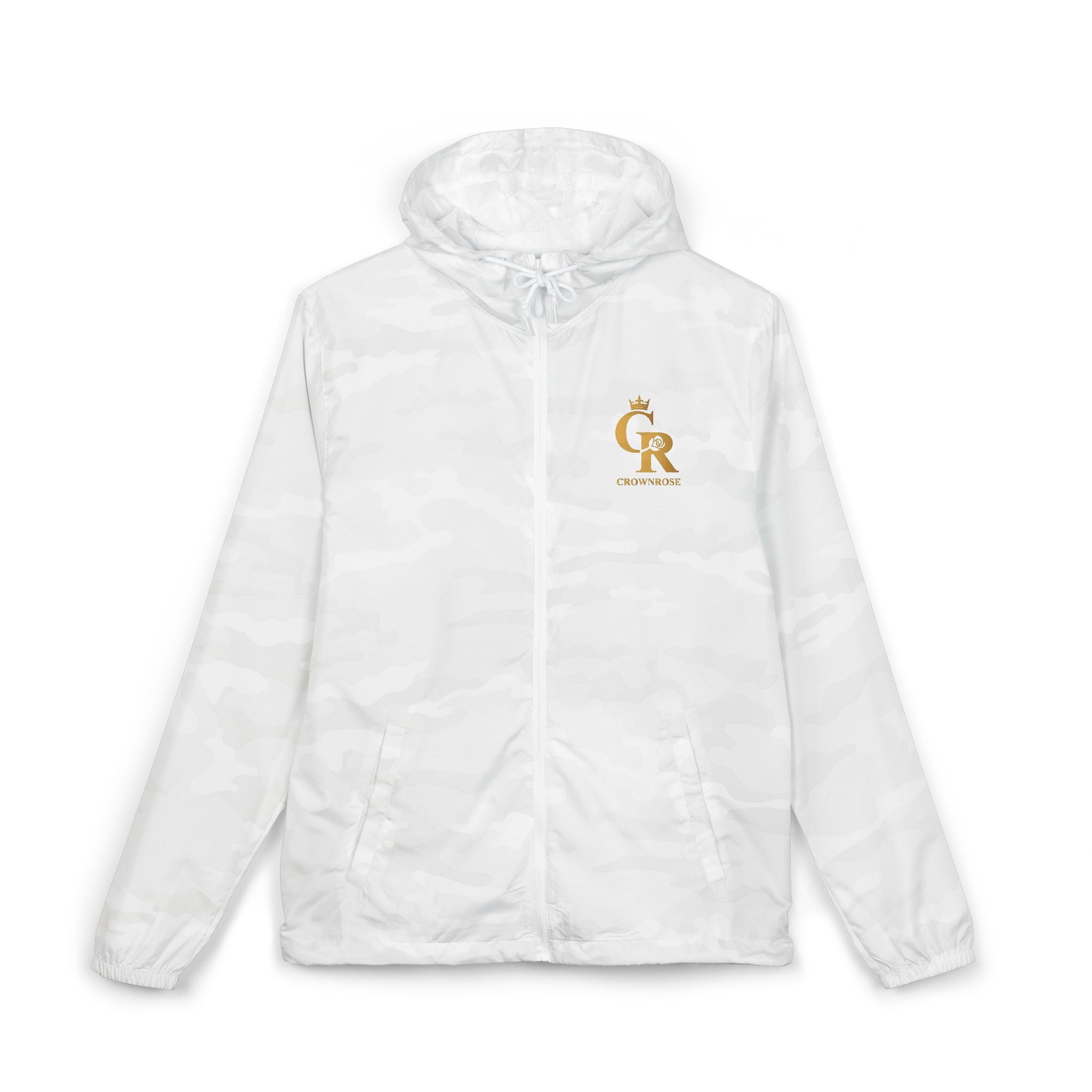Windbreaker Jacket — "Move Like Royalty" Lion Graphic Lightweight Hooded Windbreaker