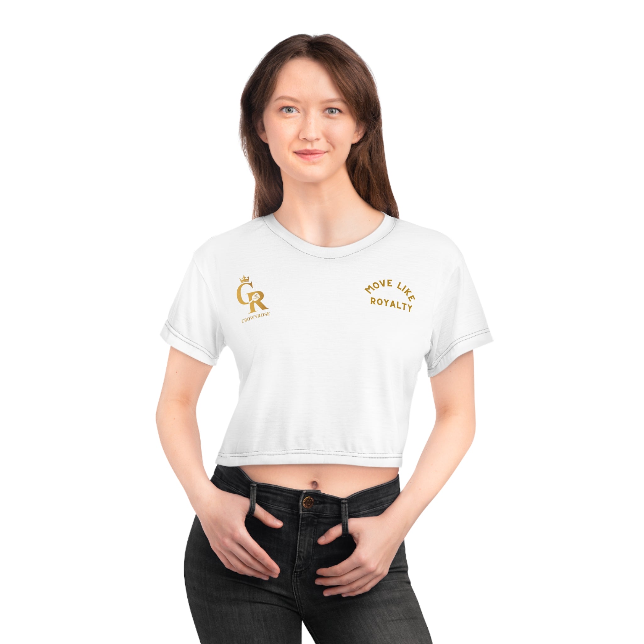 Move Like Royalty Crop Tee — Lion Graphic Cropped Top