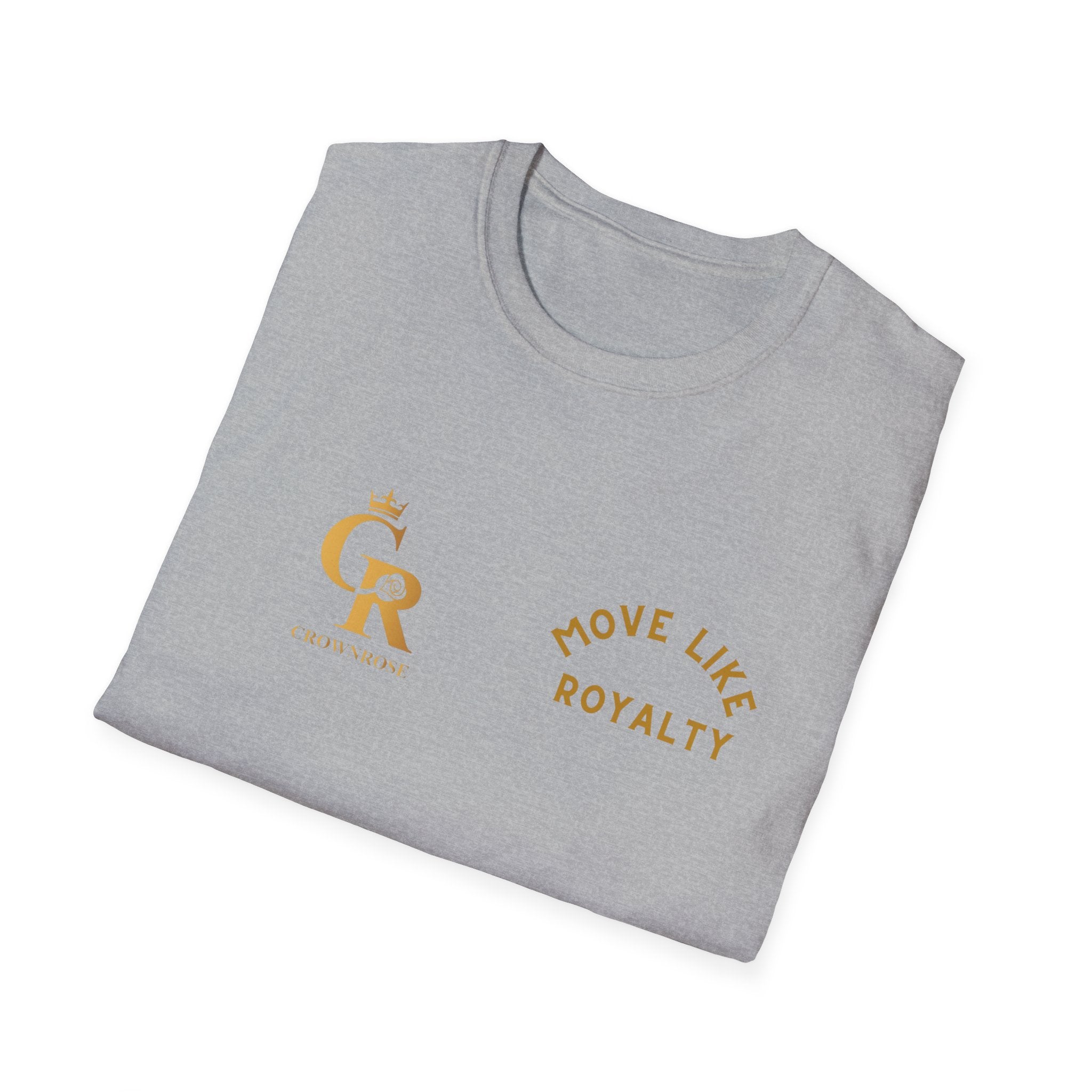 Move Like Royalty T-Shirt — Gold Crown Logo Casual Tee