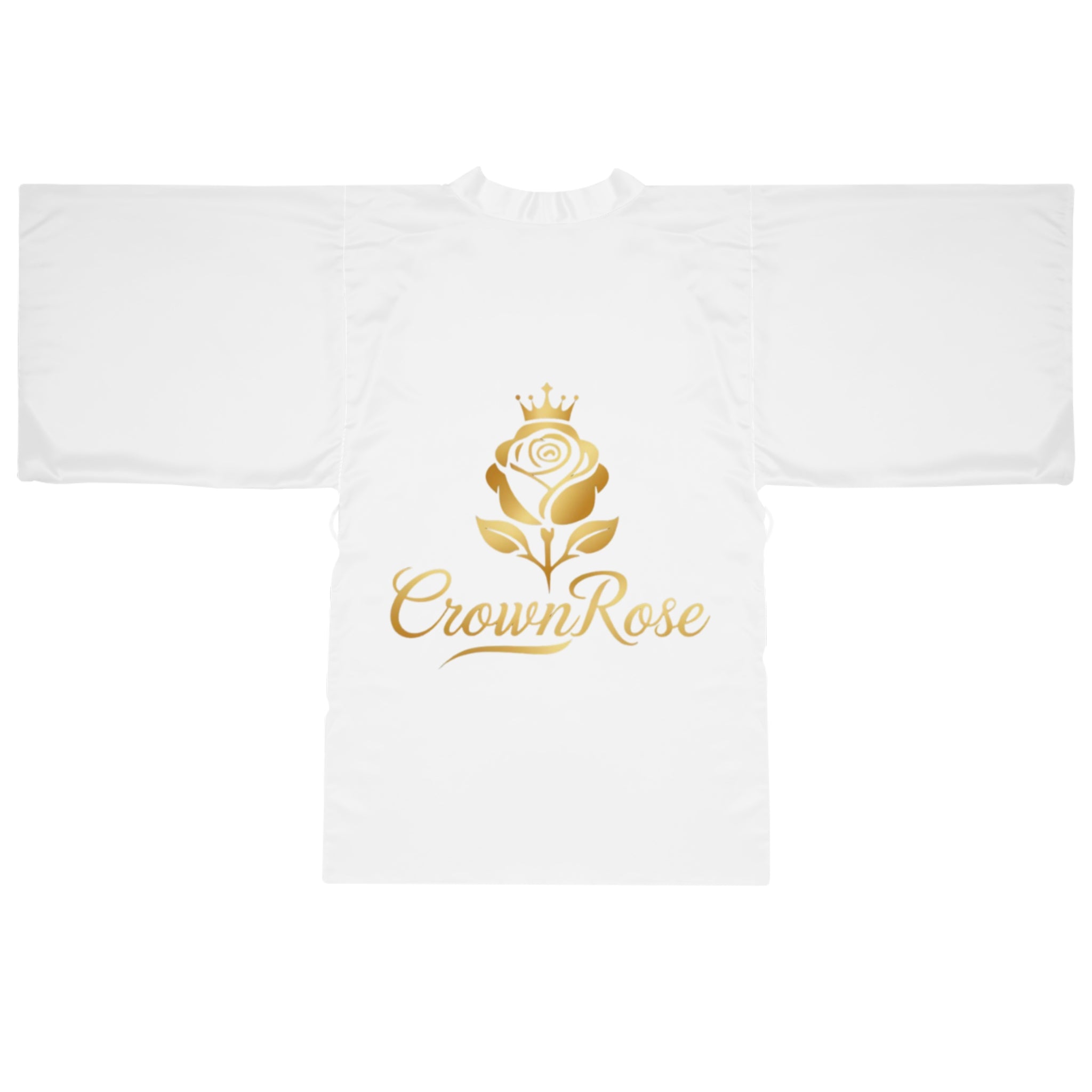 Move Like Royalty Long Sleeve Kimono Robe — CrownRose Gold Lion Design