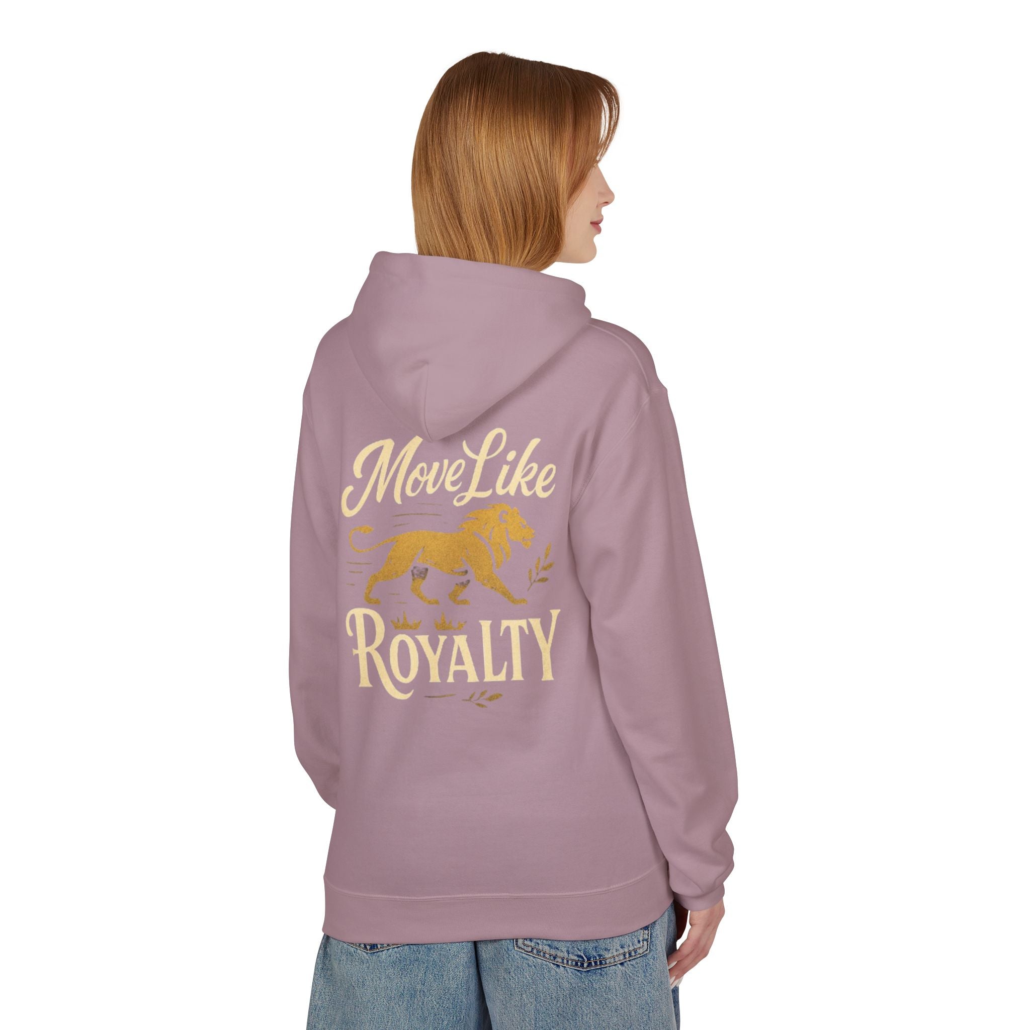 Move Like Royalty Hoodie — CrownRose Lion Graphic Pullover