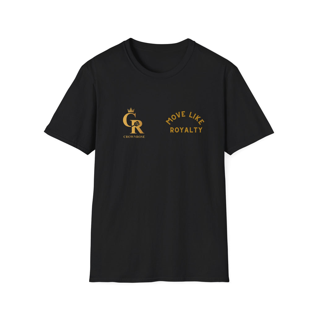 Move Like Royalty T-Shirt — Gold Crown Logo Casual Tee