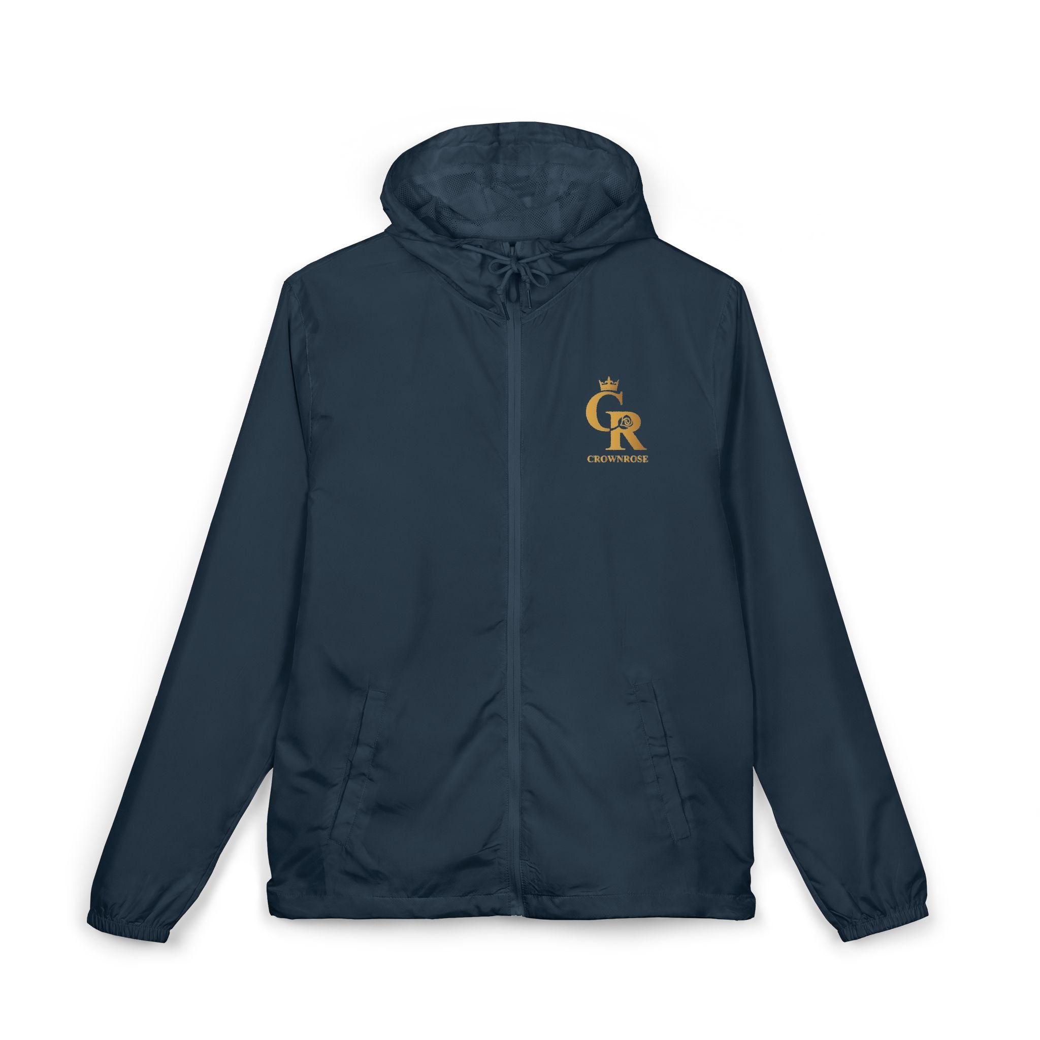 Windbreaker Jacket — "Move Like Royalty" Lion Graphic Lightweight Hooded Windbreaker