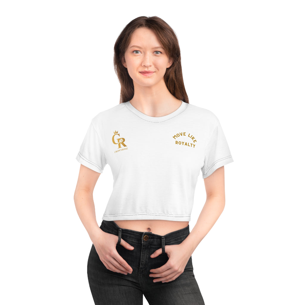Move Like Royalty Crop Tee — Lion Graphic Cropped Top