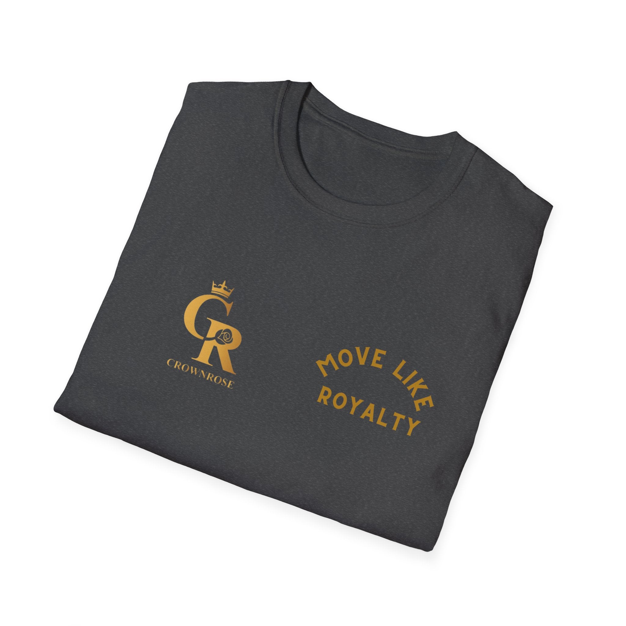 Move Like Royalty T-Shirt — Gold Crown Logo Casual Tee