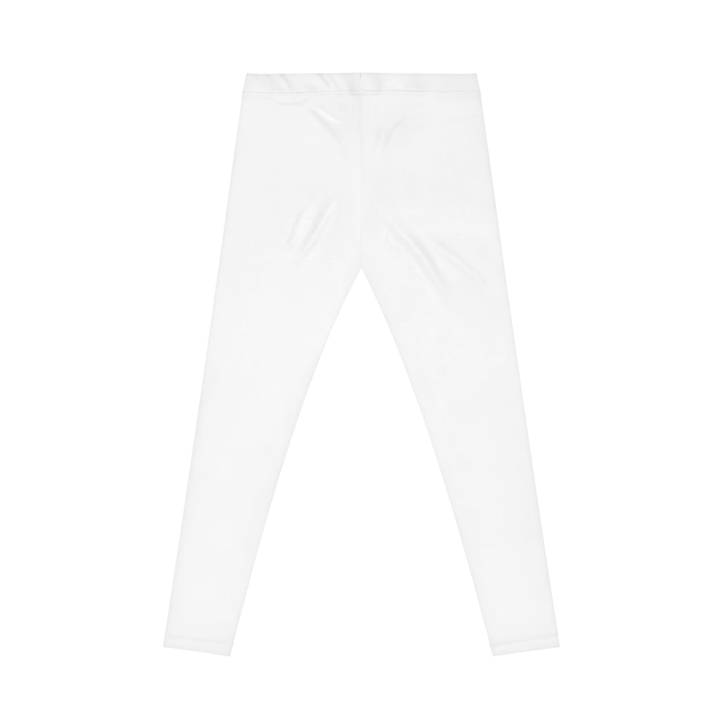 Move Like Royalty Leggings — "Crown & Royal" White Women's Leggings