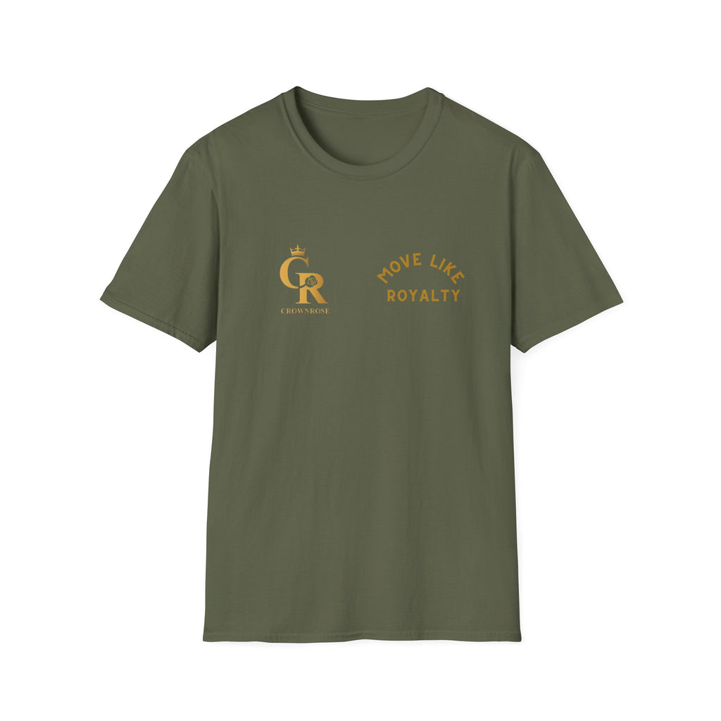 Move Like Royalty T-Shirt — Gold Crown Logo Casual Tee
