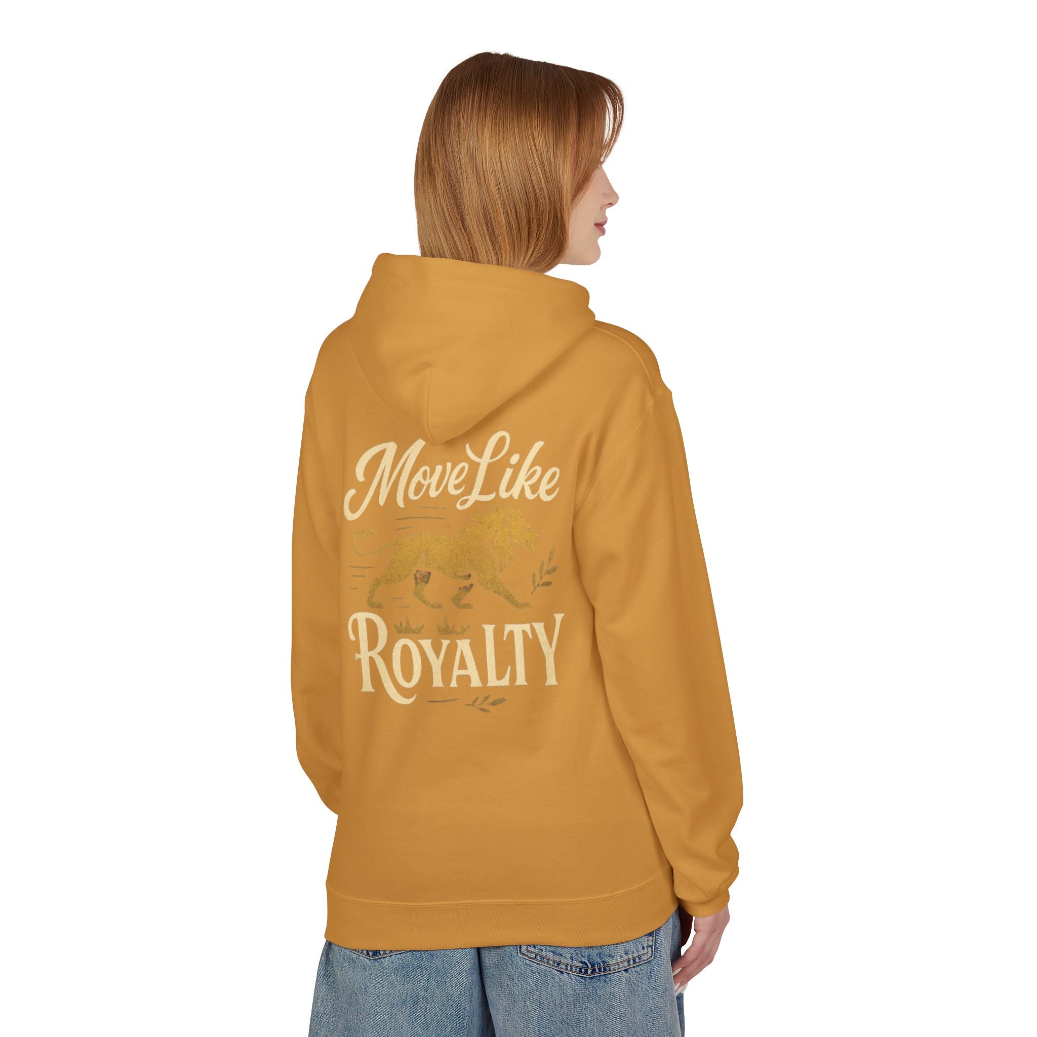 Move Like Royalty Hoodie — CrownRose Lion Graphic Pullover