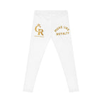 Move Like Royalty Leggings — "Crown & Royal" White Women's Leggings