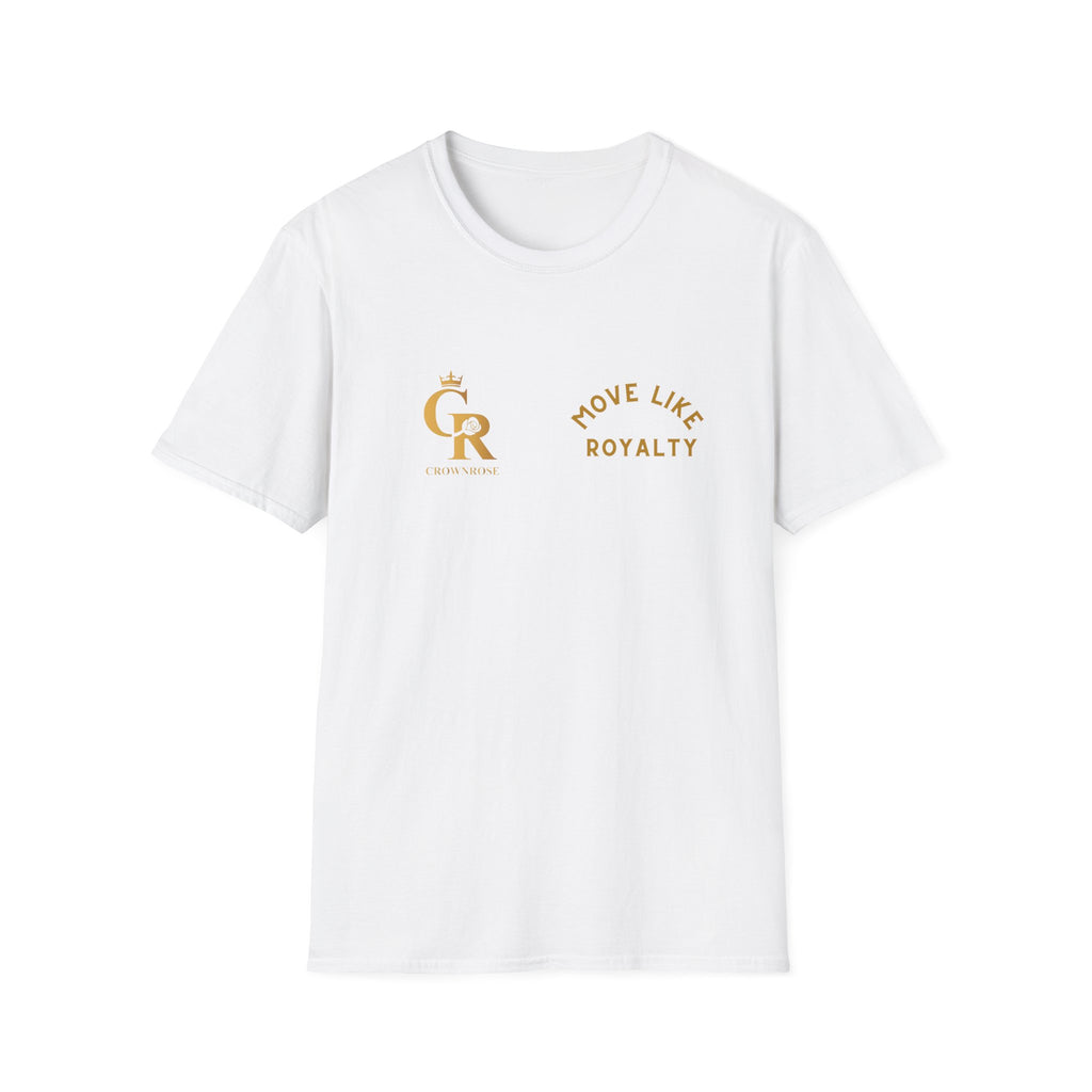Move Like Royalty T-Shirt — Gold Crown Logo Casual Tee