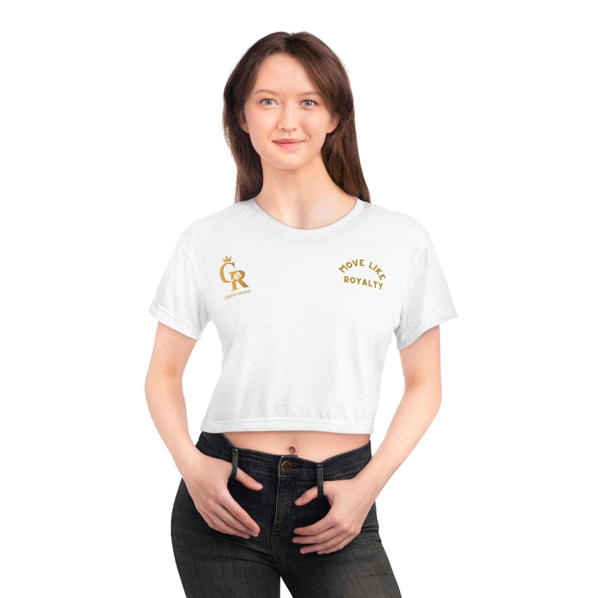 Move Like Royalty Crop Tee — Lion Graphic Cropped Top