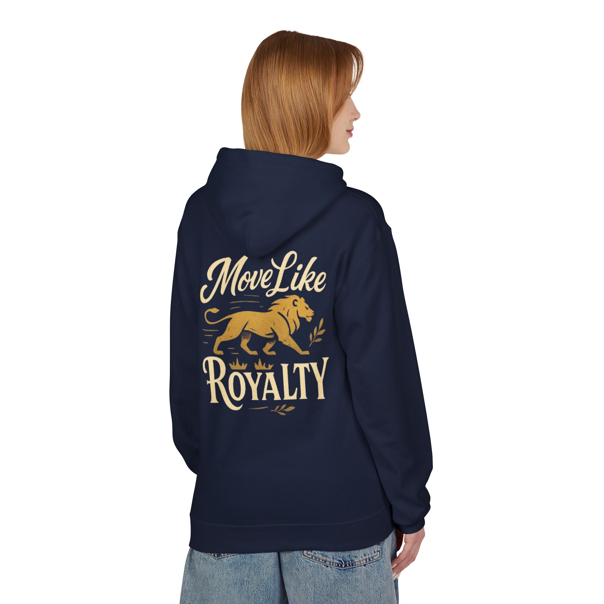 Move Like Royalty Hoodie — CrownRose Lion Graphic Pullover