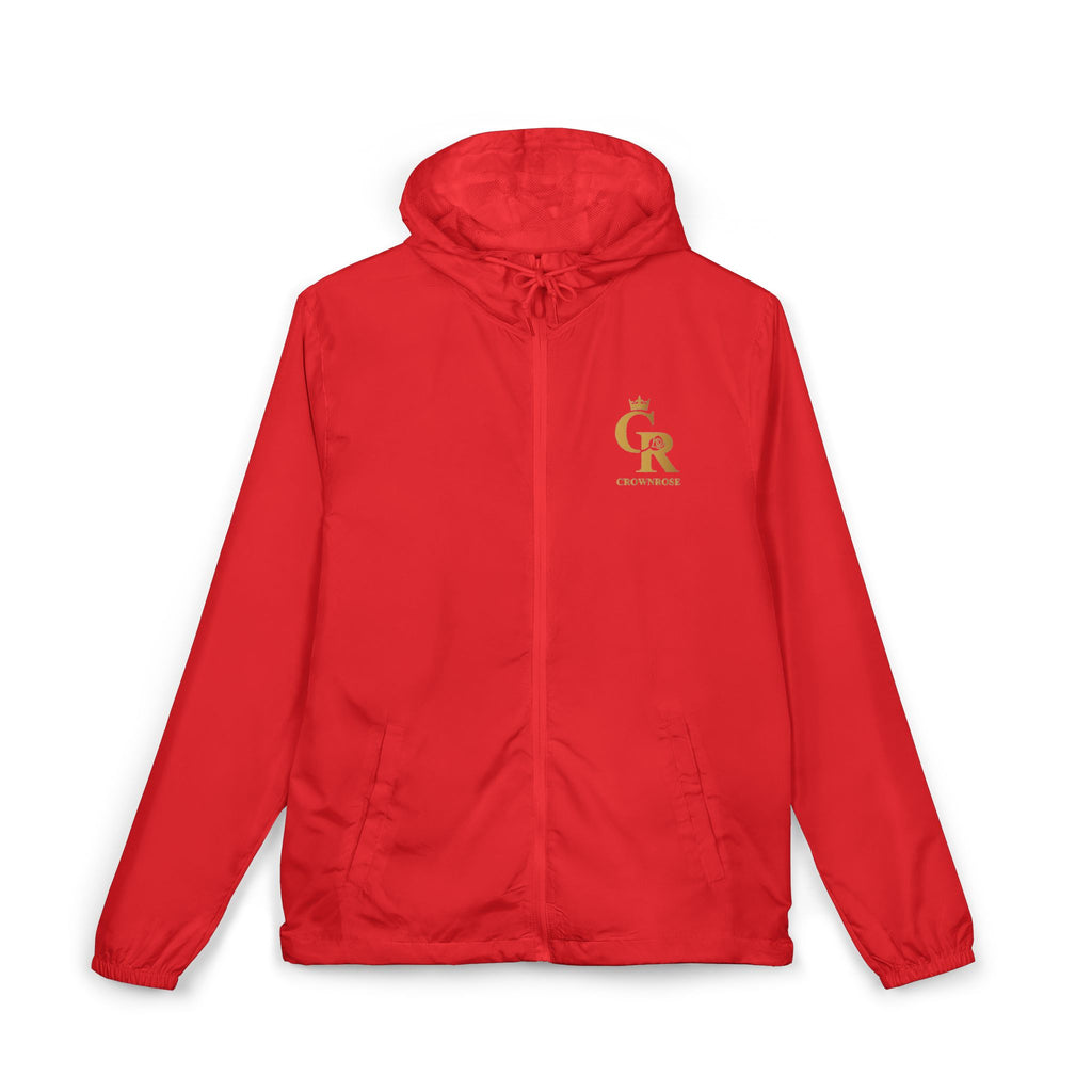 Windbreaker Jacket — "Move Like Royalty" Lion Graphic Lightweight Hooded Windbreaker