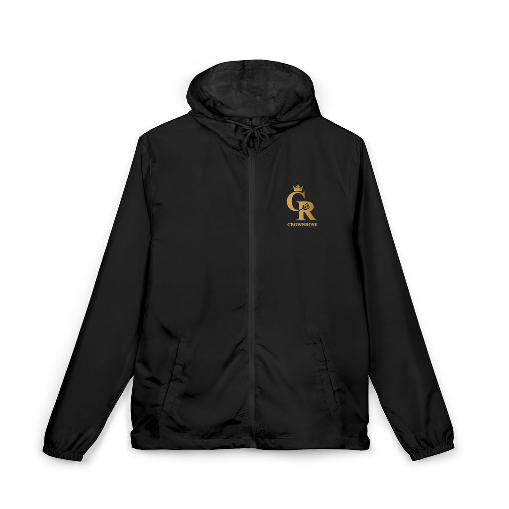Windbreaker Jacket — "Move Like Royalty" Lion Graphic Lightweight Hooded Windbreaker