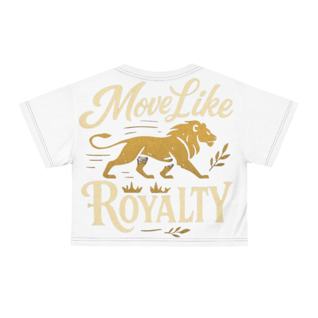 Move Like Royalty Crop Tee — Lion Graphic Cropped Top