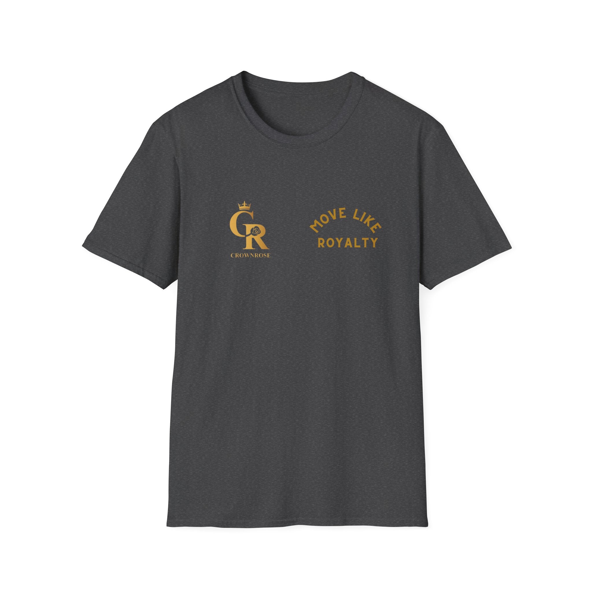 Move Like Royalty T-Shirt — Gold Crown Logo Casual Tee